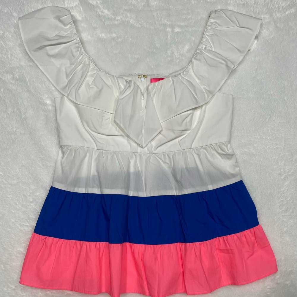 Lilly Pulitzer‎ Emie Ruffle Shirt - Picture 3 of 4